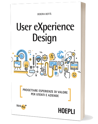 Copertina del libro User eXperience Design, edito da Hoepli